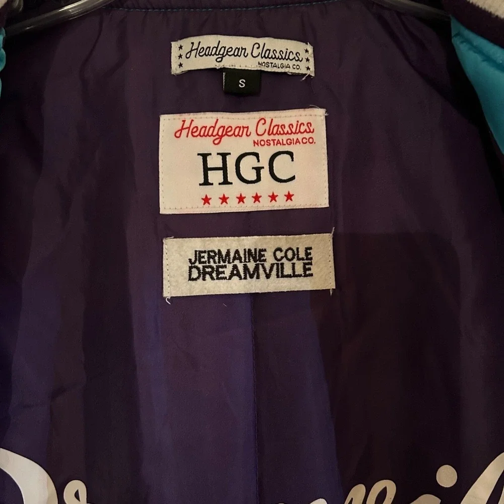 Headgear Classics Men's Dreamville Charlotte J. Cole‎ Teal Aqua Satin Jacket Sm